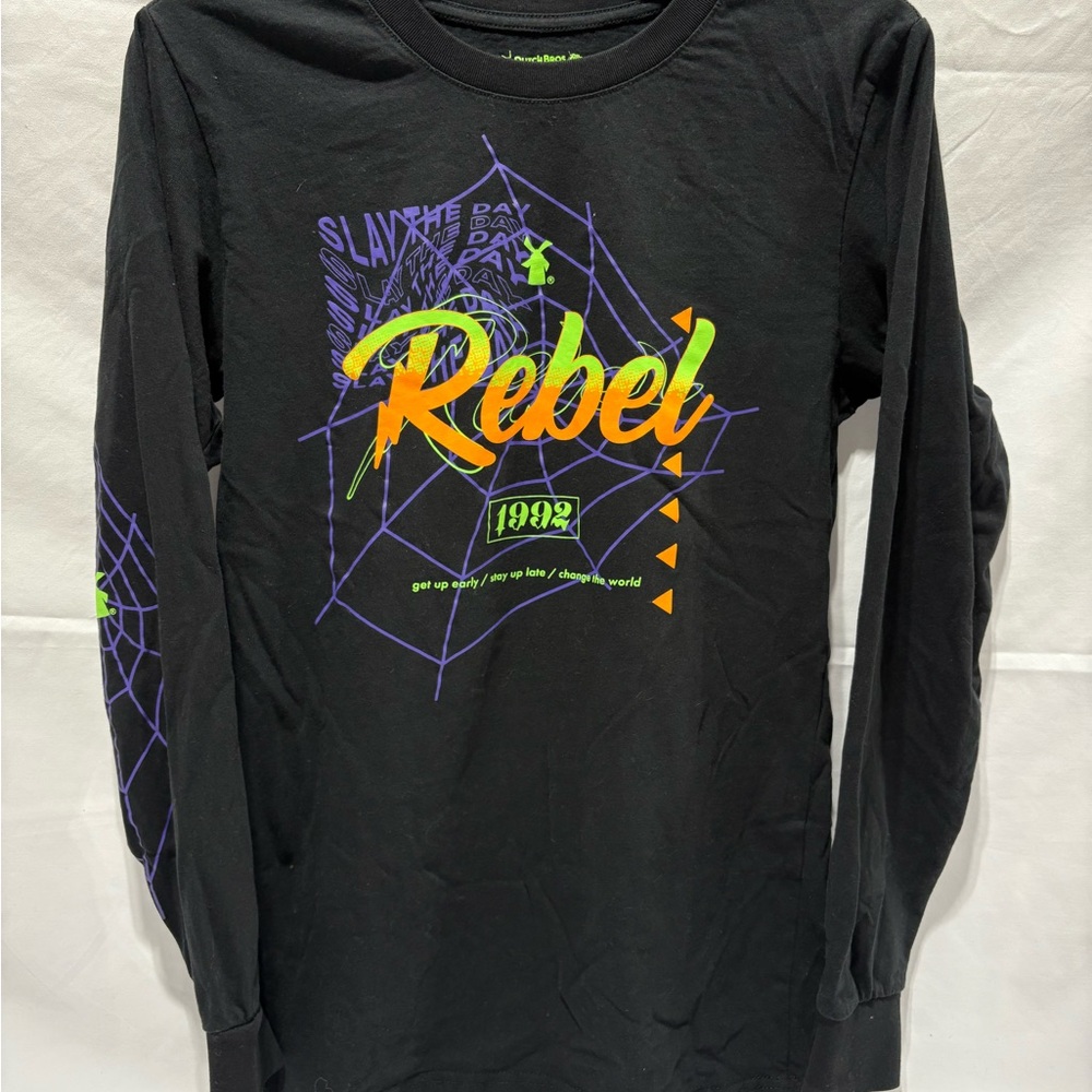 Dutch Bros Black Long Sleeve 'Rebel' Graphic Halloween Tee